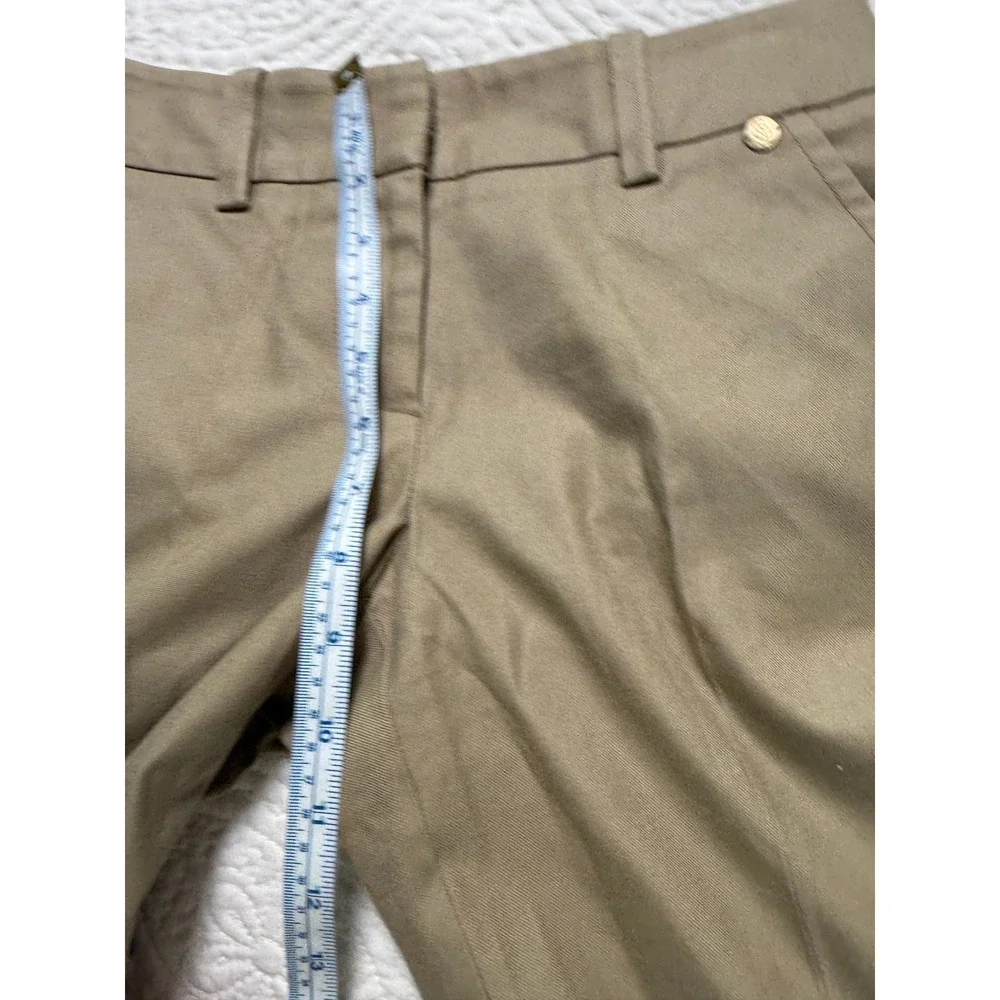 Trina Turk Walking Shorts‎ Women Size 0 Khaki Tan Cotton Blend Tailored Preppy